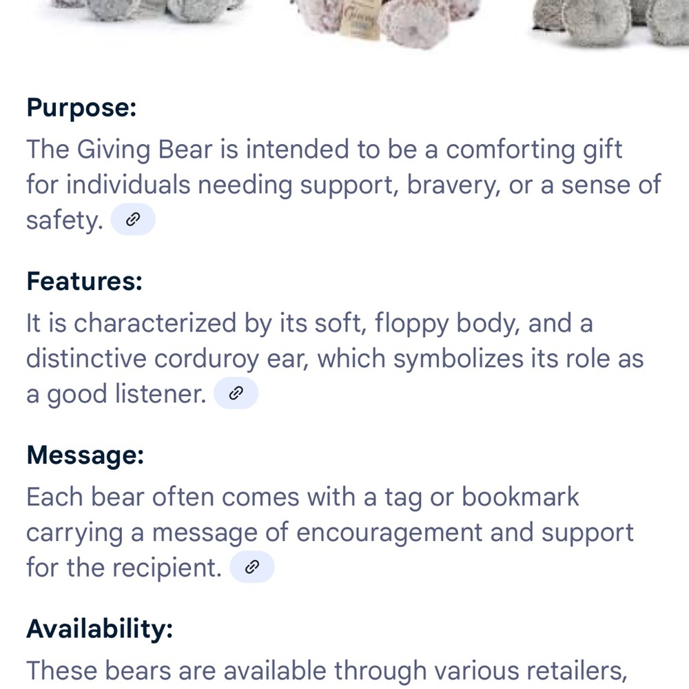 ❗️SOLD❗️Demdaco Gray and Brown Giving Bear - Picture 2 of 6